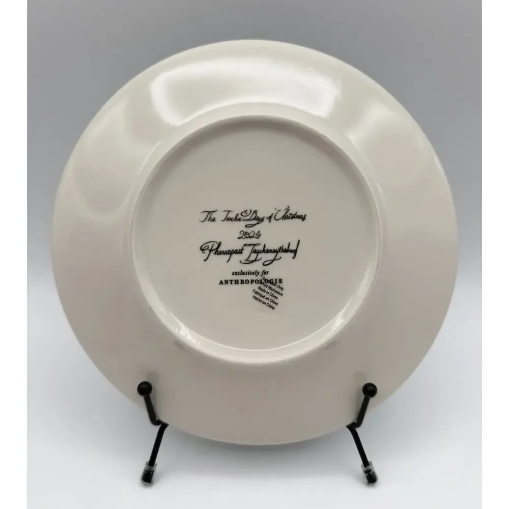 Anthropologie Phannapast Taychamaythakool 12 Days of Christmas Dessert Plate #10